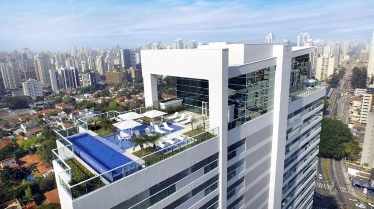Apartamento Lindo No 26ºandar Com Garagem E Limpeza Diaria No Brooklin São Paulo